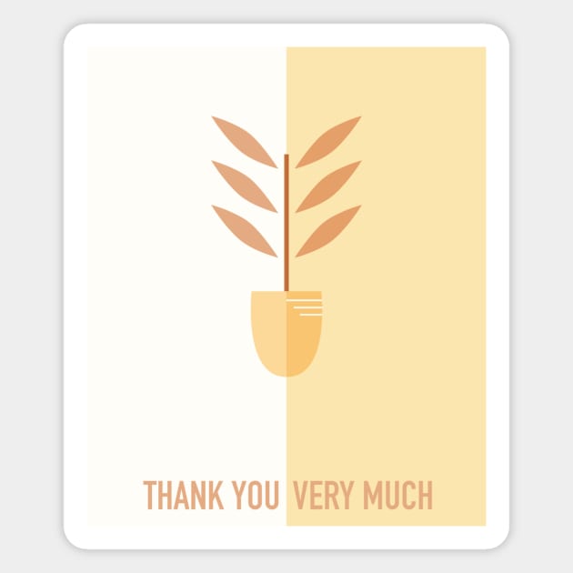 Thank You House Plant Magnet by Cascade Patterns